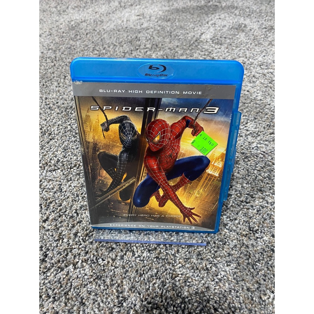 Sony Spider-Man 3 Blu-ray Movie Blue Good Marvel Superhero Action Sam Raimi